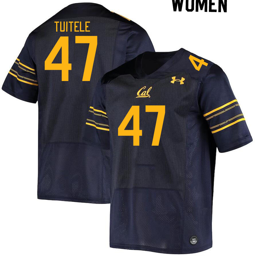 Women #47 Moso'oipala Tuitele California Golden Bears College Football Jerseys Stitched Sale-Navy